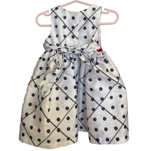 Marmellata Infants 18 Months White Black Polka Dot Party Dress Holiday Event - Picture 2 of 2
